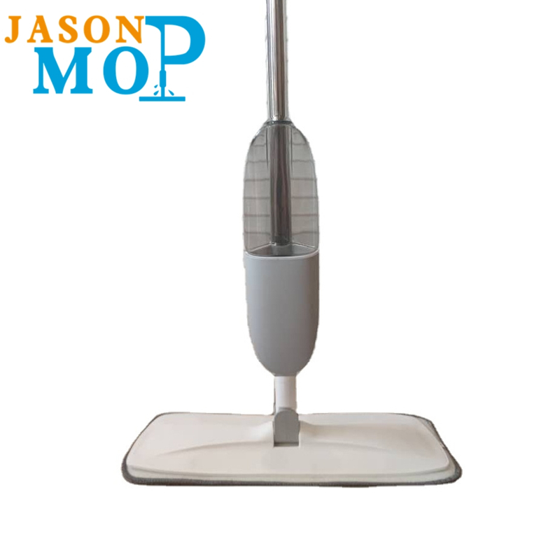 JASON 2020 Nuovo mop con getto d'acqua con asta in acciaio inossidabile, mop piatto pulito in microfibra